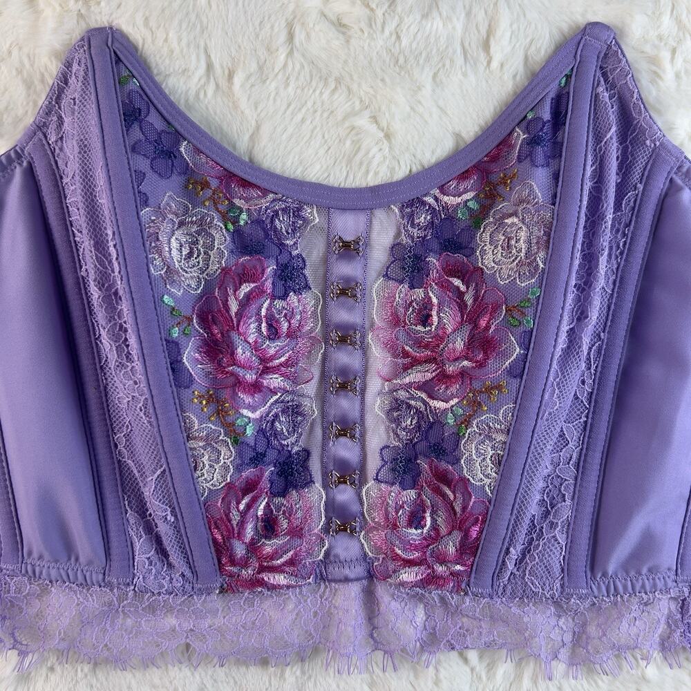 NWT Victoria’s Secret Dream Angels Floral Embroidered Strapless Corset Top S - Picture 5 of 6